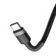 Кабель Baseus Cafule Type-C to Type-C PD 2.0 60W (2m) red/black