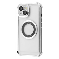 Чохол Glossy Case with Magnetic Ring iPhone 14 silver
