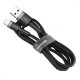 Кабель Baseus Cafule Type-C to Type-C PD 2.0 60W (2m) red/black