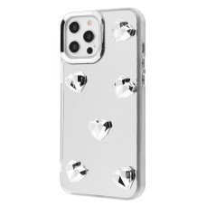 Чохол Mirror Shine Case iPhone 12 Pro Max hearts