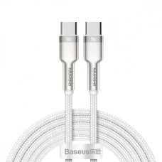 Кабель Baseus Cafule Metal Type-C to Type-C 100W (2m) white